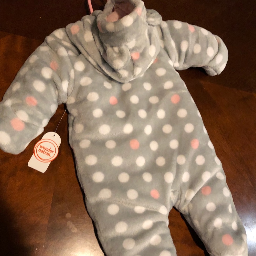 Zip up fleece onesie